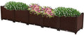 YSUEFIJO Raised Garden Bed Outdoor, Elevated Plastic Planter Box, Garden Grow Box Patio Gardening Planter Box, with Water Design & Drainage Holes, for Flower Vegetable Herbs by WELCOMETOYSUEFIJO