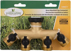 Rocky Mountain Goods Brass Hose Splitter 4 Way - Heavy Duty Faucet Manifold with Leakproof Rubber Seals and Valves - 3/4” Garden Hose Splitter - Run 4 Hoses Spigot Adapter On/Off - Image 3