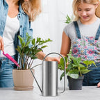 Long Spout Watering Can, Stainless Steel Gardening Kettle with Indoor Plant - Image 2