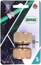Amig - Hose Repair - 3/4" - Ideal for Easy Water Leak Repair - Quick and Easy Connection - Made with Brass - Matte Gold - Image 4
