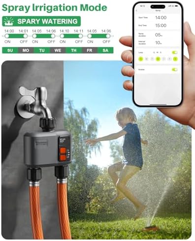 WiFi Sprinkler Timer 2 Zone, 984ft Range Smart Water Timer for Garden Hose - Image 6