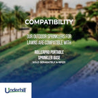 Underhill Rotating Brass Impact Sprinkler Head 360 Degree for Large Area, Lawn, Garden, Commercial Irrigation, 1-Inch Part Circle, 71-Foot, SI100P - Image 4