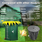 100 Gallon Collapsible Rain Barrel - Portable Water Storage Tank for Garden Irrigation, Rainwater Collection System with 1000D Oxford Cloth, Spigot, Overflow Kit, Mesh Top, Sunflower Style, Green - Image 6