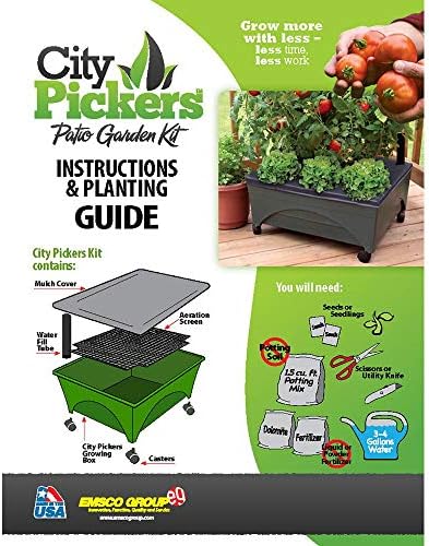 Emsco Group 2341-1HD City Picker Raised Bed Self Watering and Improved Aeration – Mobile Unit with Casters-Hunter Green Grow Box and Seed Starter - Image 4