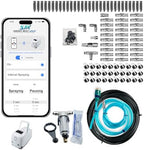 App Controlled High Pressure Misting Mister System Kit 1000 PSI Stainless Steel Tubing DIY Patio Greenhouse (40' w/ 20-.006" Nozzles for Most Hot Climates, Nylon Tubing) by SmartMistUSA