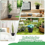 Nooulap 12 inch Plant Pots Outdoor Indoor, 4 Pack, Black - Image 7