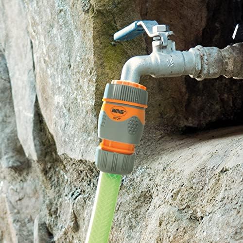 Amig - Adapter And Reducer For Faucet Fittings | 1/2" And 3/4" | Quick And Easy Connection For Water Pipes | Frost And UV Resistant | ABS Plastic And Rubber | Orange And Grey - Image 5
