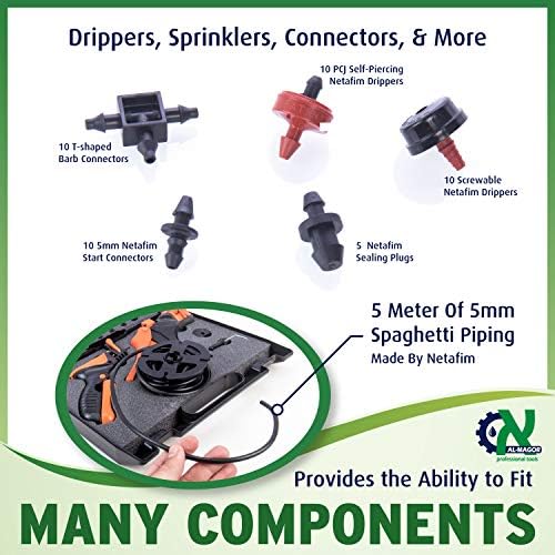 Al-Magor Garden Irrigation Kit: Complete Set for Installing, Inserting Sprinklers, Drippers in PE Tube Pipes with Tools, Plugs, Connectors, and Case - Image 6