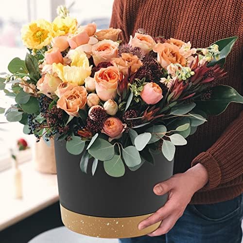QCQHDU 10 inch Plant Pot, 2 Pack Planters for Indoor Plants with Drainage Holes & Saucer, Outdoor Flower Pots Home Garden Modern Decor - Image 6