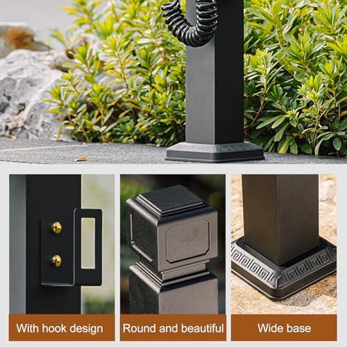 Vertical Garden Water Column, Outdoor Faucet with Double Outlet and Spray Gun, Decorative Water Fountain for Yard, Hose Stand - Image 5