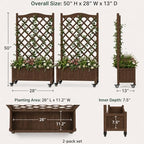 2 Pack Trellis Raised Garden Bed Trellis for Climbing Plants - Image 2