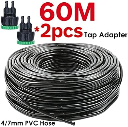 1/4'' Garden Watering Hose 4/7mm PVC Micro Drip Irrigation Pipe Tubing, for Sprinkler Lawn Pot Plant Greenhouse (Color : SPL11-065-60M) - Image 2