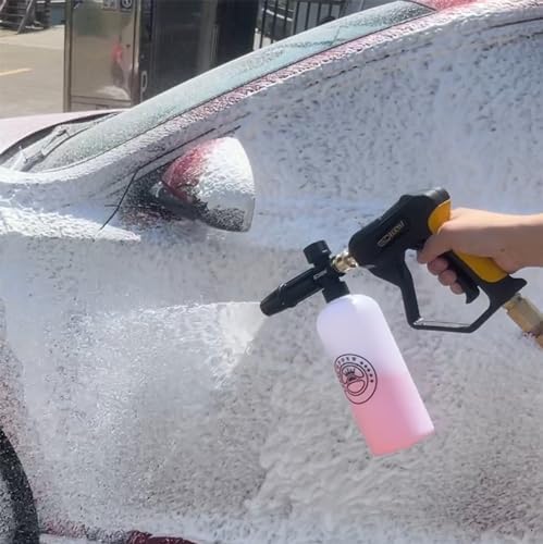 GDHXW Short Pressure Washer Gun with Quick Connection 5000PSI, Light Duty Foam Cannon Thick Foam Blaster, 5 Nozzle Tips,For Pressure Washer - Image 5