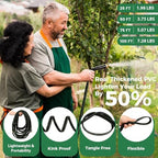 Garden Hose 75 ft Water Hose Flexible Heavy Duty Lightweight No Kink Long Outdoor Non-Expandable High Pressure Flat Hoses Pipe 75’ Strong 3/4’’ Brass Fitting for Outside Yard Lawn Car Wash - Image 3