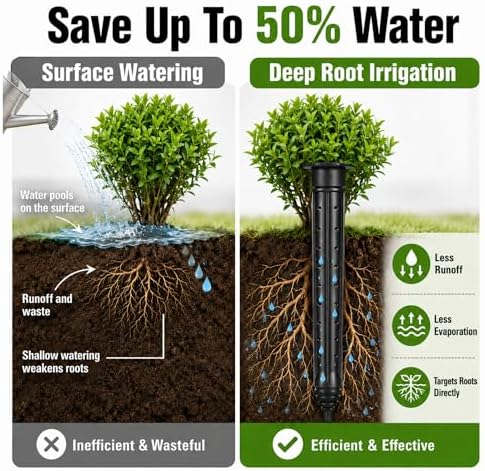 Junkin 12 Pack Tree Watering Stakes Deep Root Irrigation Spike, 14 Inch - Image 4