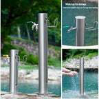 50/86cm Outdoor Faucet Antifreeze Water Column - Freestanding Hose Stand with Stainless Steel Tube, Weatherproof Garden Fountain, Side/Ground Water Inlet for Patio & Yard - Image 4