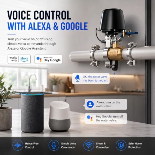 Smart WiFi Water Valve: Auto Shutoff Controller, App & Voice Control No Hub - Image 4