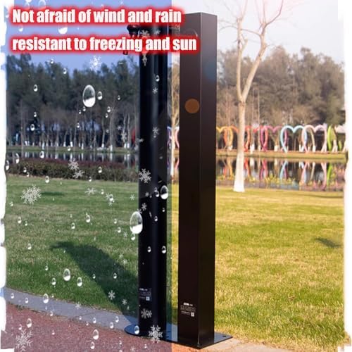 Pool Fountain Acrylic Waterfall Spillway Decorative Water Feature,Outdoor Water Column Fountain, Freestanding Garden Hose Holder with Faucet for Courtyard Deco - Image 3
