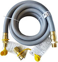 15FT 3/4" Inch ID Natural Gas Hose with Quick Connect Fittings for Standby Generators Natural Gas Equipment Outdoor Cooking Appliances Construction Heaters, CSA Certified for Indoor/Outdoor Use by GRILLJOB