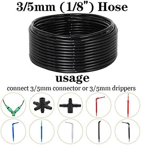 Watering Tubing Hose Pipe, PVC Garden Water Hose Irrigation Wate Tube1/8'' 1/4'' 3/8'' (Size : 4l7mm x 100m) - Image 6