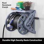 Liberty Garden Products Basics 512 Wall Mounted Hose Reel with Shelf Gray - Image 4