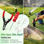 7 Sprinkler Head Tool Kit, Compatible with Hunter/Rain Bird, MP PGP Sprinklers Head Pull Up Repair Tool, Rotor Adjustment Screwdriver, Nozzle Tools, Nozzle Insertion Collar & Sprinkler Keys - Image 7