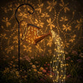 Solar Watering Can Lantern, Large Size, Dragonfly Design, LED String Lights by Unknown