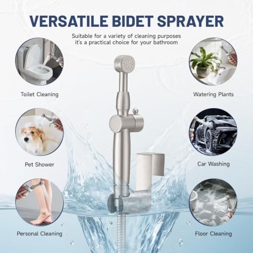 Handheld Bidet Sprayer Attachment for Toilet, Brass - Image 3