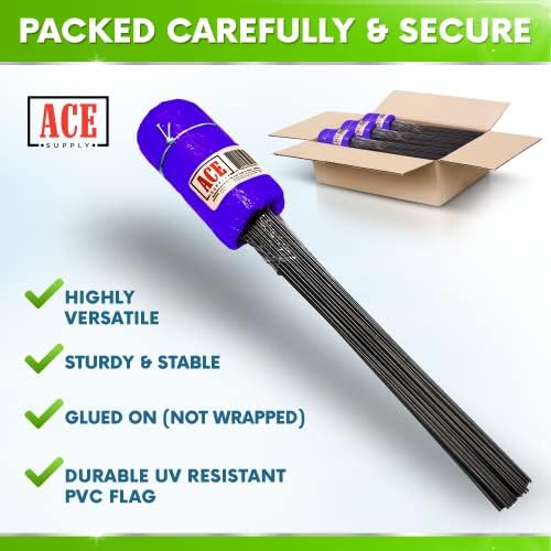 Purple Marking Flags 1000 Pack - 4x5x15 Inch Purple Flags for Outside - Markers For Lawn, Irrigation, Landscaping, Survey & Sprinkler Head Marking - Image 3