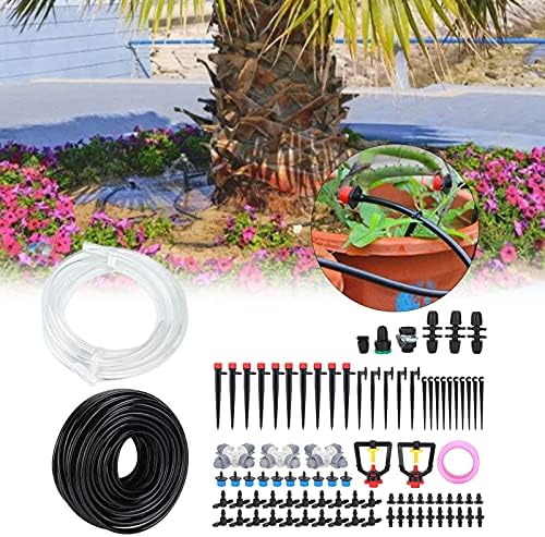 30m Drip Irrigation Kit, Automatic Watering System for Garden, 4mm Micro Spray Hose with Nozzles Valves Adapters Drippers, for Potted Plants Greenhouse Balcony - Image 4