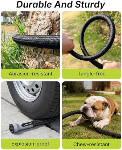 Garden Hose, 50FT Ultra Lightweight Water Hose with Spray Nozzle - Image 6