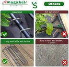 AMAGABELI GARDEN & HOME 300 Pack Galvanized Landscape Staples 8 Inch 11 Gauge Garden Staples Garden Stakes Plant Cover Stakes U-Shaped Landscape Stakes Landscape Pins for Weed Barrier Fabric - Image 6