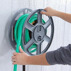 Liberty Garden Products Basics 510 Wall Mount Hose Reel, Gray Side Reel - Image 4