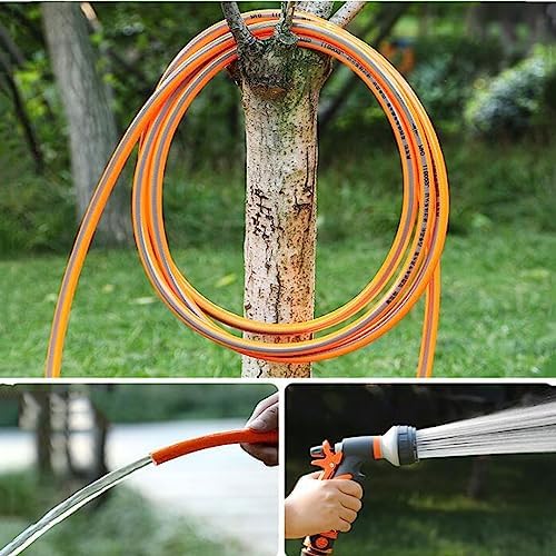 PVC Water Pipe, 1/2" 12mm Garden Hose Pipe Reel Explosion-Proof, 3 Layer Plastic Rubber Tube Irrigation Watering with Connectors Set (Color : Orange, Size : 20m) - Image 7