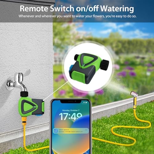 WiFi Sprinkler Timer for Garden Hose, No Hub Required, Smart Water Timer with Rain Delay, Auto & Manual Watering, Alexa & Google Home Compatible, Irrigation Controller for Lawn, Garden & Yard - Image 2