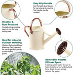 Gardman R34898 1 Gallon Watering Can, Vintage Cream - Image 4