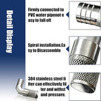 304 Stainless Steel Garden Hose Strainer, 90 Degree Elbow Inlet Filter Screen, Suitable for Water Pumps, Aquariums and Garden Irrigation, Including Hose Clamps and Sealing Tape (40mm 1-1/2inch) - Image 3
