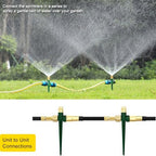 FANHAO 2 Pack Metal Lawn Sprinkler for Yard, Automatic Garden Water Sprinkler on Spike Base, Adjustable Irrigation System 360 Degree Large Area Coverage for Lawn Grass Patio Garden Irrigation - Image 5