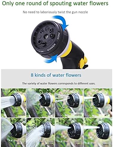 Garden Hose Flexible And Expandable Latex Water Hose With Retractable Solid Brass Fittings And Nozzle Kink Free Lightweight Collapsible Expending Hose (Color : 20m water pipe set) - Image 5
