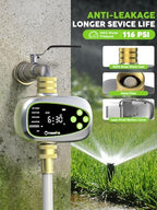 Sprinkler Controller with Soil Moisture Sensor: 1 Zone Water Timer for Garden Hose, Rain Delay & Brass Inlet Programmable Hose Timer, Automatic Drip Irrigation System for Yard Lawn Greenhouse - Image 3