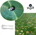 SECBULK 75 FT Flat Sprinkler Hose for Lawn Watering Garden Soaker Hose with Holes, Heavy Duty Lightweight No-Kink Water Hose with Stakes, Irrigation Hose, Great Fun for Kids and Dog by Secbulk