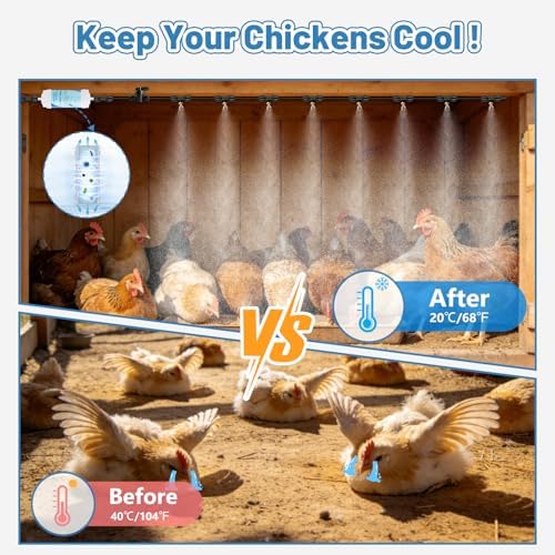 Kalolary Chicken Coop Misting Cooling System for Cooling Poultry - Image 4