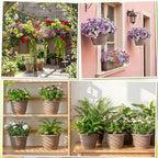 20 Pack Hanging Planter Basket 10 Inch with Drainage Tray - Image 6
