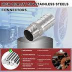 5pcs Stainless Steel Hose Barb Fitting 1 1/4" Barb to 1" NPT Male - Image 4