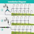 98FT 1/4" Drip Irrigation System with Stakes, 360° Adjustable Watering Kit - Image 5