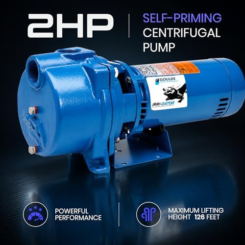 Goulds GT20 Irri-Gator Self-Priming Centrifugal Irrigation Sprinkler Pump, 2 HP, 230V, 1PH, 86 GPM, 60Hz, 1 Year Warranty - Image 2