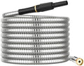 Non-Expandable Metal Garden Hose 25 Feet with Sprayer Nozzle, Flexible, No Kinking, Lightweight & Heavy Duty Water Pipe, Stainless Steel Outdoor Water Hose for Yard 25 ft, Male to Female Connector by BlueGarden