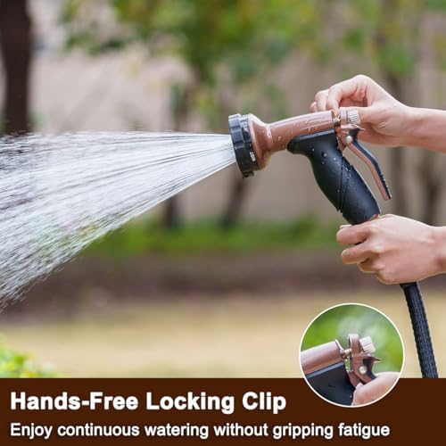FANHAO 7 Spray Patterns Metal Garden Hose Nozzle with Lockable Trigger - Image 5