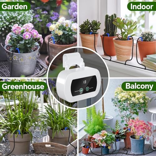 Automatic Watering System with Self Plant Watering Devices,Indoor Watering System for Potted Plants with Customize Schedule Water Timer,USB Power for Indoor Plant Watering System - Image 6