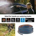 Fiskars 1076045 Garden Hose M-L, X-series, Water Hose for Manual Watering, 13 mm (1/2 Inch), Length: 25 m, Universal Connection, UV-Protected, Frost-Protected, Torsion-Resistant, Blue - Image 2